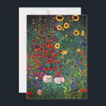 Gustav Klimt Flower Garden Card<br><div class="desc">Karte mit Gustav Klimts Ölmalereigarten mit Sonnenblumen (1907). Ein wunderschöner Garten mit Sonnenblumen und exquisiten blauen,  roten,  lila,  rosa und weißen Blume. Ein großartiges Geschenk für Jugendliche und österreichische Kunstliebhaber.</div>