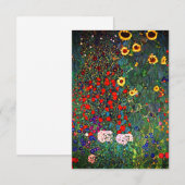 Gustav Klimt Flower Garden Card (Vorne/Hinten)