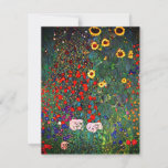 Gustav Klimt Flower Garden Einladung<br><div class="desc">Karte mit Gustav Klimts Ölmalereigarten mit Sonnenblumen (1907). Ein wunderschöner Garten mit Sonnenblumen und exquisiten blauen,  roten,  lila,  rosa und weißen Blume. Ein großartiges Geschenk für Jugendliche und österreichische Kunstliebhaber.</div>