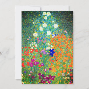 Gustav Klimt Flower Garden Einladung