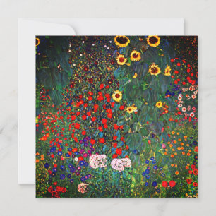Gustav Klimt Flower Garden Einladung