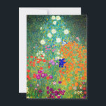 Gustav Klimt Flower Garden Einladung<br><div class="desc">Karte mit Gustav Klimts Ölgemälde Blumengarten (1906). Ein schöner Garten mit lila,  roten,  weißen,  blauen und orangefarbenen Blume. Ein großartiges Geschenk für Jugendliche und österreichische Kunstliebhaber.</div>