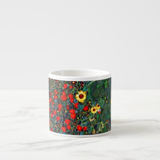 Gustav Klimt Flower Garden Espressotasse (Vorderseite)