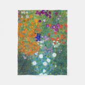 Gustav Klimt Flower Garden Fleecedecke (Vorderseite)