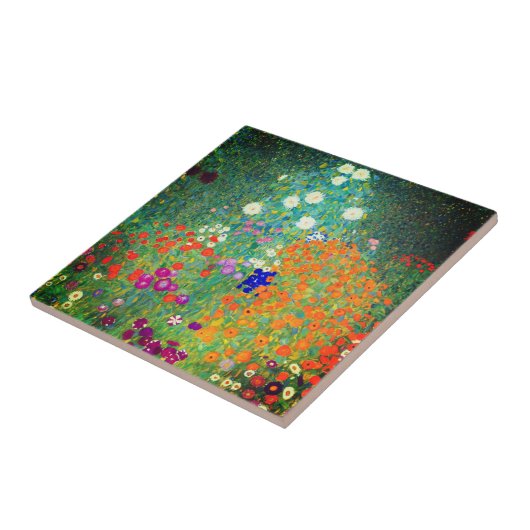 Gustav Klimt Flower Garden Fliese (Seite)