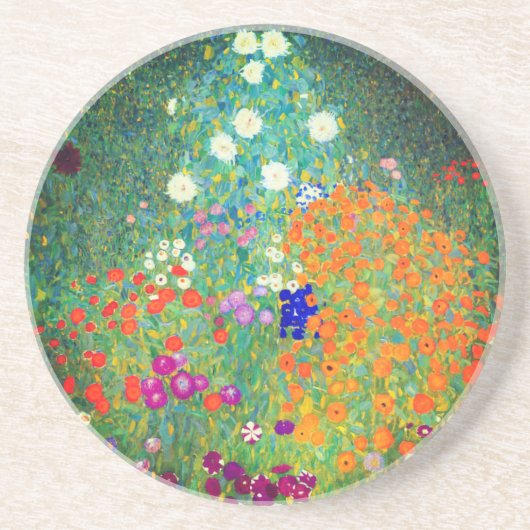Gustav Klimt Flower Garden Getränkeuntersetzer (Vorne)