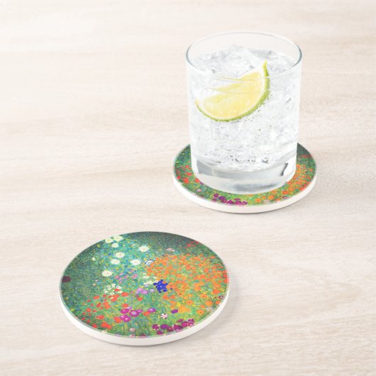 Gustav Klimt Flower Garden Getränkeuntersetzer (Seite)