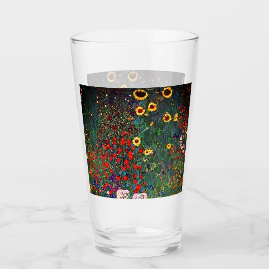 Gustav Klimt Flower Garden Glas (Vorderseite)