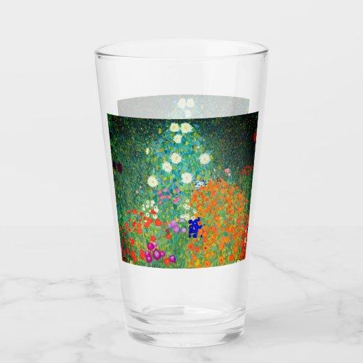 Gustav Klimt Flower Garden Glas (Vorderseite)