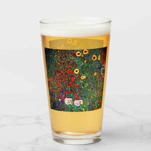 Gustav Klimt Flower Garden Glas (Vorne (Gefüllt))