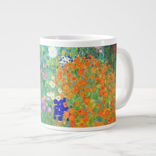 Gustav Klimt Flower Garden Jumbo-Tasse (Vorderseite Rechts)