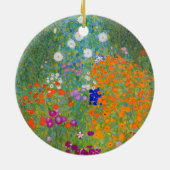 Gustav Klimt Flower Garden Keramik Ornament (Hinten)
