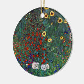 Gustav Klimt Flower Garden Keramik Ornament (Links)