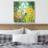 Gustav Klimt Flower Garden Leinwand Poster (Insitu (Schlafzimmer))