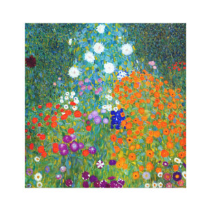 Gustav Klimt Flower Garden Leinwanddruck