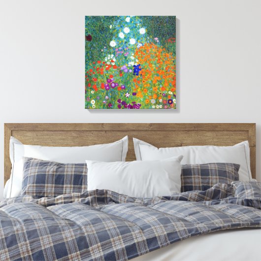 Gustav Klimt Flower Garden Leinwanddruck (Insitu (Schlafzimmer))