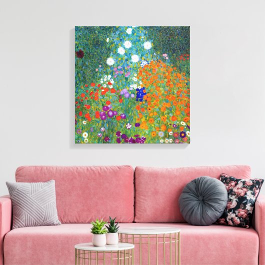 Gustav Klimt Flower Garden Leinwanddruck (Insitu (Wohnzimmer))