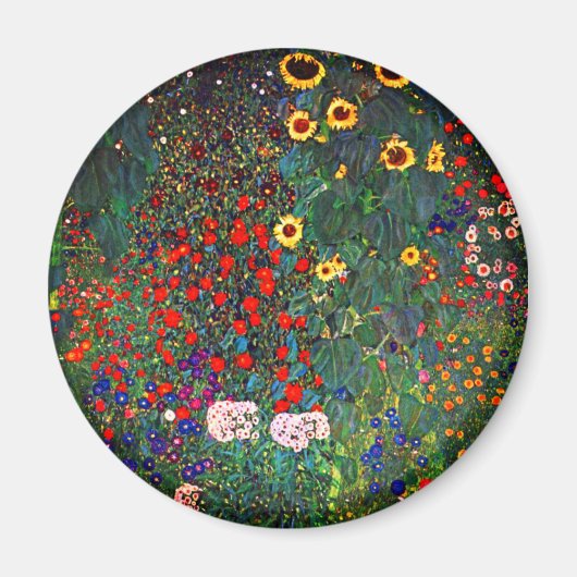Gustav Klimt Flower Garden Magnet (Vorne)