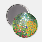 Gustav Klimt Flower Garden Magnet (Vorderseite/Rückseite)