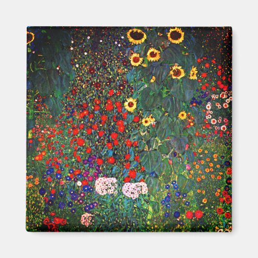 Gustav Klimt Flower Garden Magnet (Vorne)