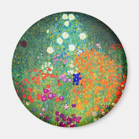 Gustav Klimt Flower Garden Magnet (Vorne)
