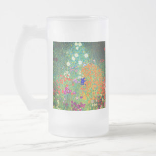 Gustav Klimt Flower Garden Mattglas Bierglas