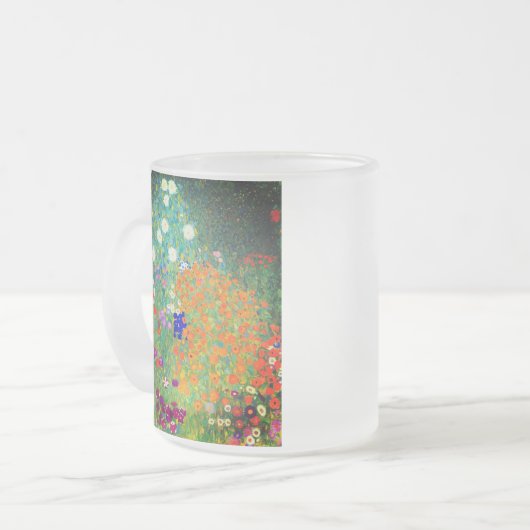 Gustav Klimt Flower Garden Mattglastasse (Vorderseite Links)