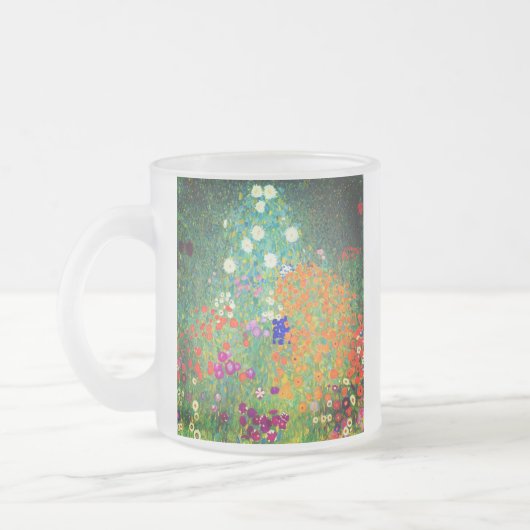 Gustav Klimt Flower Garden Mattglastasse (Links)