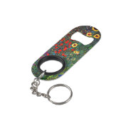 Gustav Klimt Flower Garden Mini Flaschenöffner (Rückseite Schrägansicht)