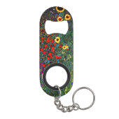 Gustav Klimt Flower Garden Mini Flaschenöffner (Rückseite)