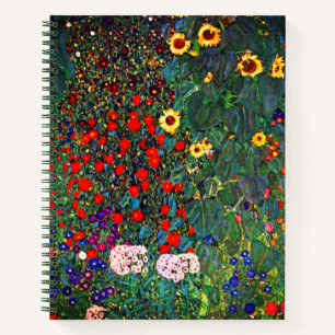 Gustav Klimt Flower Garden Notizblock