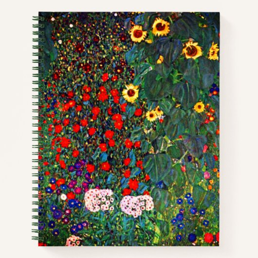 Gustav Klimt Flower Garden Notizblock (Vorderseite)