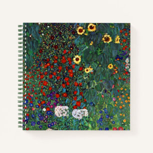 Gustav Klimt Flower Garden Notizblock