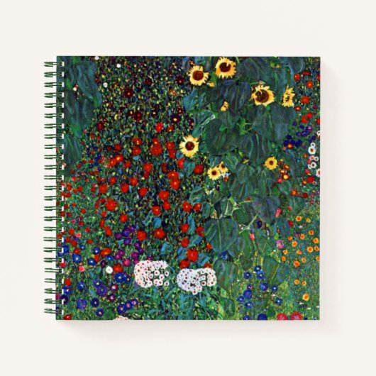 Gustav Klimt Flower Garden Notizblock (Vorderseite)
