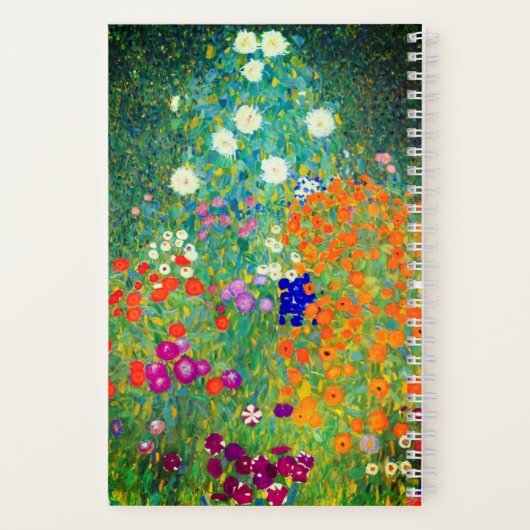 Gustav Klimt Flower Garden Notizblock (Rückseite)
