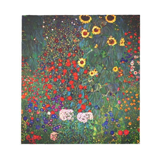 Gustav Klimt Flower Garden Notizblock (Vorderseite)