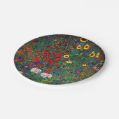 Gustav Klimt Flower Garden Pappteller (Schrägansicht)