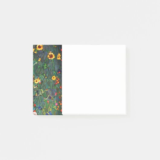 Gustav Klimt Flower Garden Post-it Klebezettel (Vorderseite)