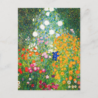 Gustav Klimt Flower Garden Postcard Postkarte