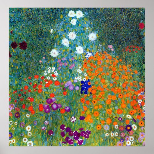Gustav Klimt Flower Garden Poster (Vorne)