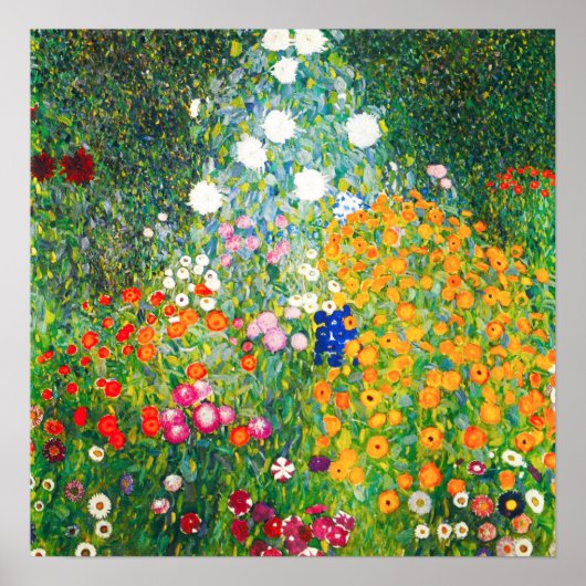 Gustav Klimt Flower Garden Poster (Vorne)
