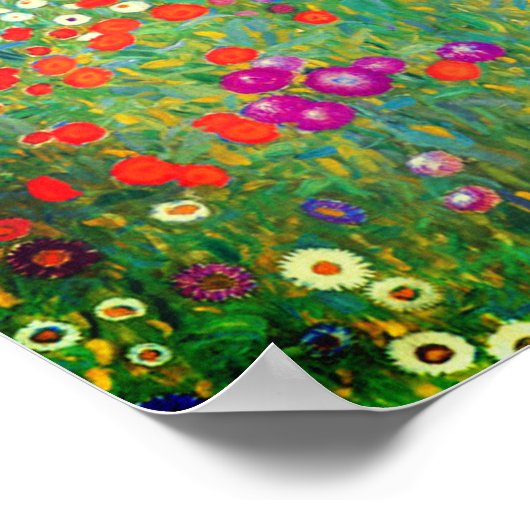 Gustav Klimt Flower Garden Poster (Ecke)