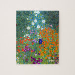 Gustav Klimt Flower Garden Puzzle<br><div class="desc">Hütte oder Bauernhof Blumengarten wie von Gustav Klimt gemalt.</div>