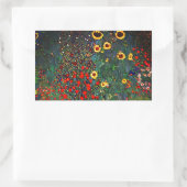 Gustav Klimt Flower Garden Rechteckiger Aufkleber (Tasche)
