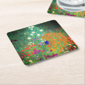 Gustav Klimt Flower Garden Rechteckiger Pappuntersetzer (angewinkelt)