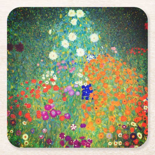 Gustav Klimt Flower Garden Rechteckiger Pappuntersetzer (Vorderseite)