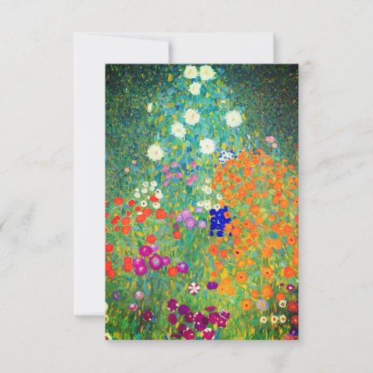 Gustav Klimt Flower Garden RSVP Karte (Vorderseite)
