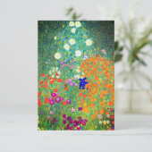 Gustav Klimt Flower Garden RSVP Karte (Stehend Vorderseite)