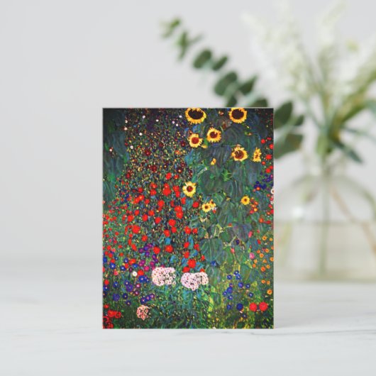 Gustav Klimt Flower Garden Save The Date (Stehend Vorderseite)