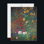 Gustav Klimt Flower Garden Save The Date<br><div class="desc">Karte mit Gustav Klimts Ölmalereigarten mit Sonnenblumen (1907). Ein wunderschöner Garten mit Sonnenblumen und exquisiten blauen,  roten,  lila,  rosa und weißen Blume. Ein großartiges Geschenk für Jugendliche und österreichische Kunstliebhaber.</div>